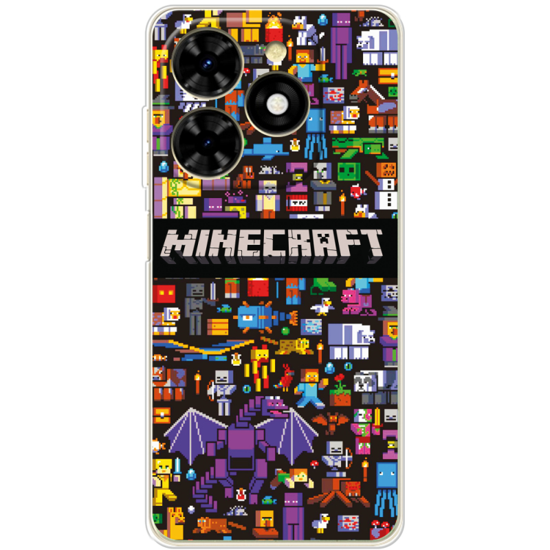 Чехол BoxFace Tecno Spark 20C Minecraft Mobbery