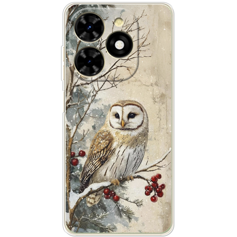 Чехол BoxFace Tecno Spark 20C Christmas Owl