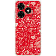 Чехол BoxFace Tecno Spark 20C Happy Valentines