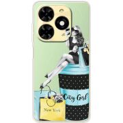 Прозрачный чехол BoxFace Tecno Spark 20C City Girl