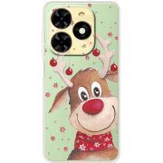 Прозрачный чехол BoxFace Tecno Spark 20C Winter Deer