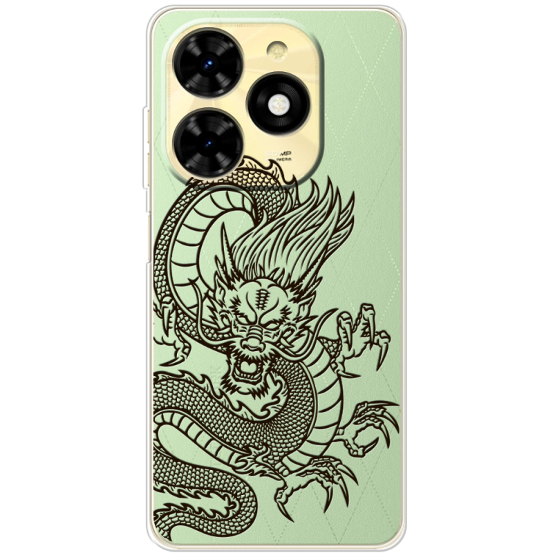 Прозрачный чехол BoxFace Tecno Spark 20C Chinese Dragon
