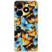 Прозрачный чехол BoxFace Tecno Spark 20C Butterfly Morpho