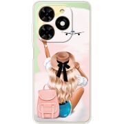 Прозрачный чехол BoxFace Tecno Spark 20C Travel Girl