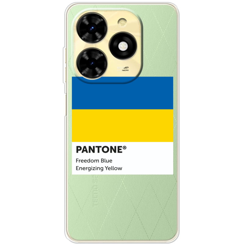 Прозрачный чехол BoxFace Tecno Spark 20C Pantone вільний синій