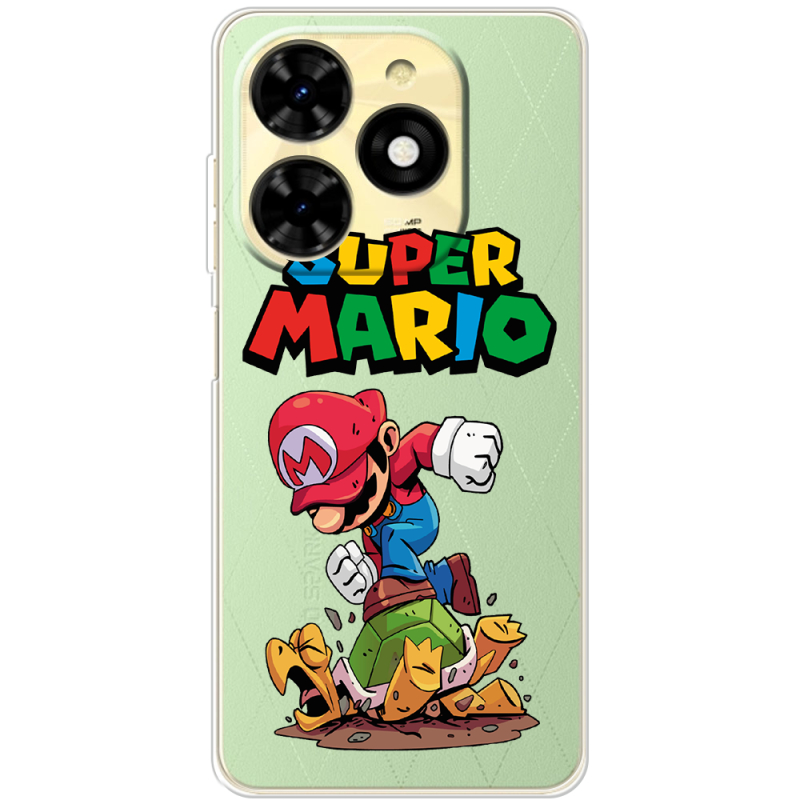 Прозрачный чехол BoxFace Tecno Spark 20C Super Mario