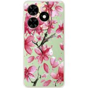 Прозрачный чехол BoxFace Tecno Spark 20C Pink Magnolia