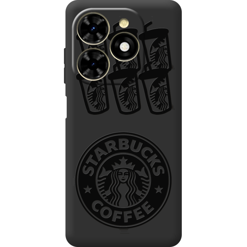 Черный чехол BoxFace Tecno Spark 20C Black Coffee