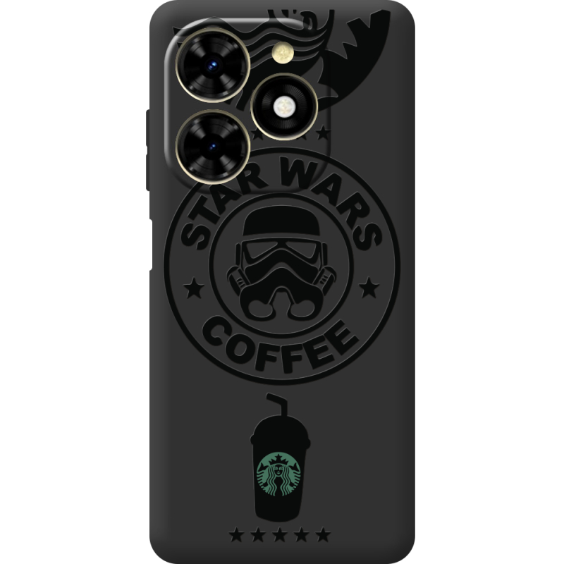 Черный чехол BoxFace Tecno Spark 20C Dark Coffee