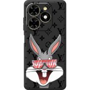 Черный чехол BoxFace Tecno Spark 20C looney bunny