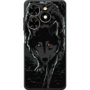 Черный чехол BoxFace Tecno Spark 20C Wolf