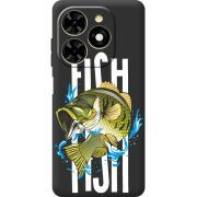 Черный чехол BoxFace Tecno Spark 20C Fish