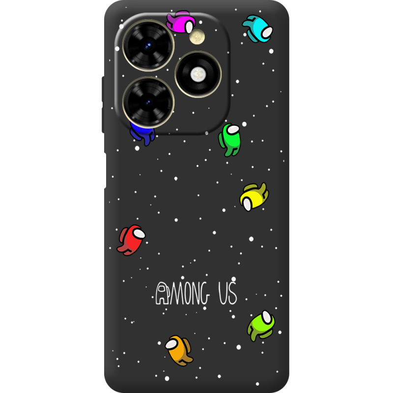 Черный чехол BoxFace Tecno Spark 20C Among Us Invisible