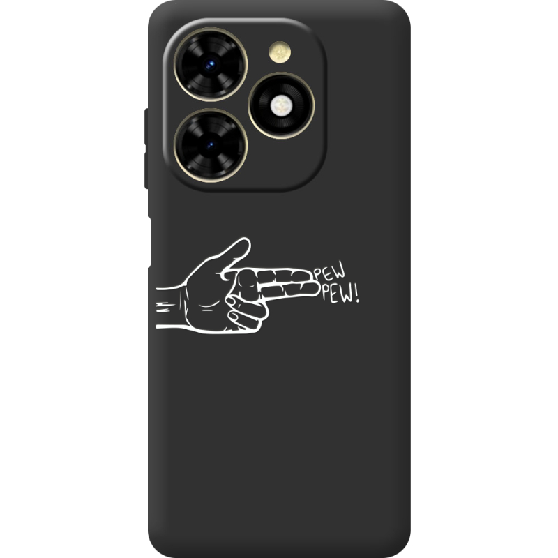 Черный чехол BoxFace Tecno Spark 20C Pew Pew