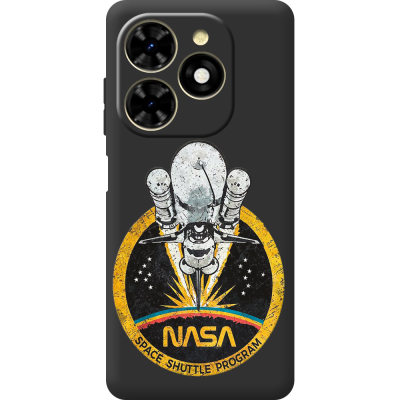 Черный чехол BoxFace Tecno Spark 20C NASA Spaceship