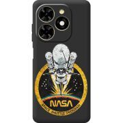 Черный чехол BoxFace Tecno Spark 20C NASA Spaceship