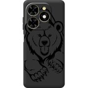 Черный чехол BoxFace Tecno Spark 20C Grizzly Bear