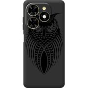 Черный чехол BoxFace Tecno Spark 20C Owl