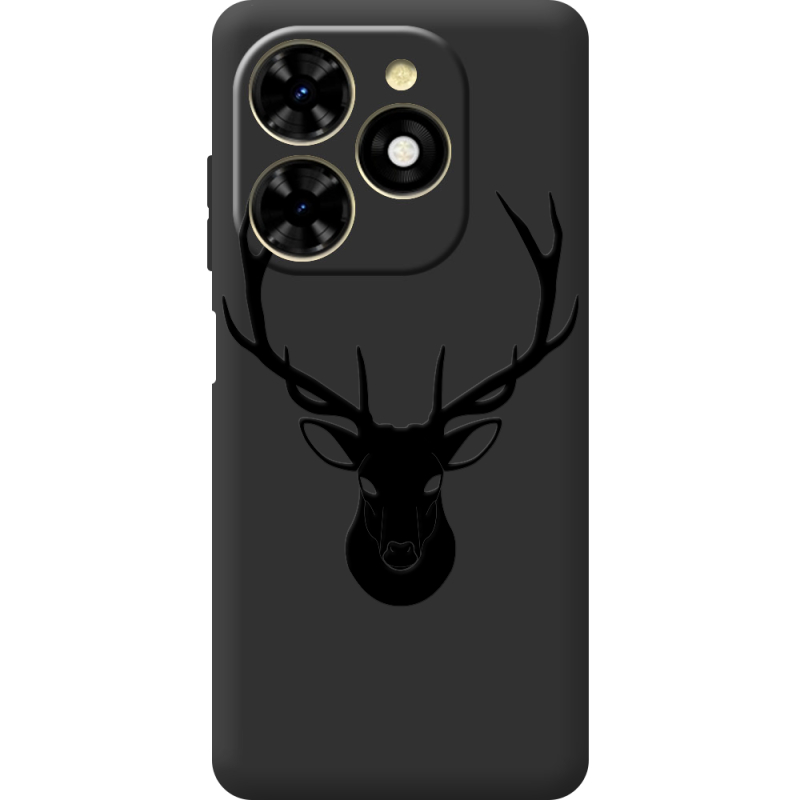 Черный чехол BoxFace Tecno Spark 20C Deer