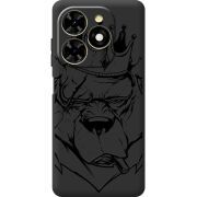 Черный чехол BoxFace Tecno Spark 20C Bear King