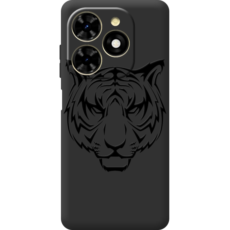 Черный чехол BoxFace Tecno Spark 20C Tiger