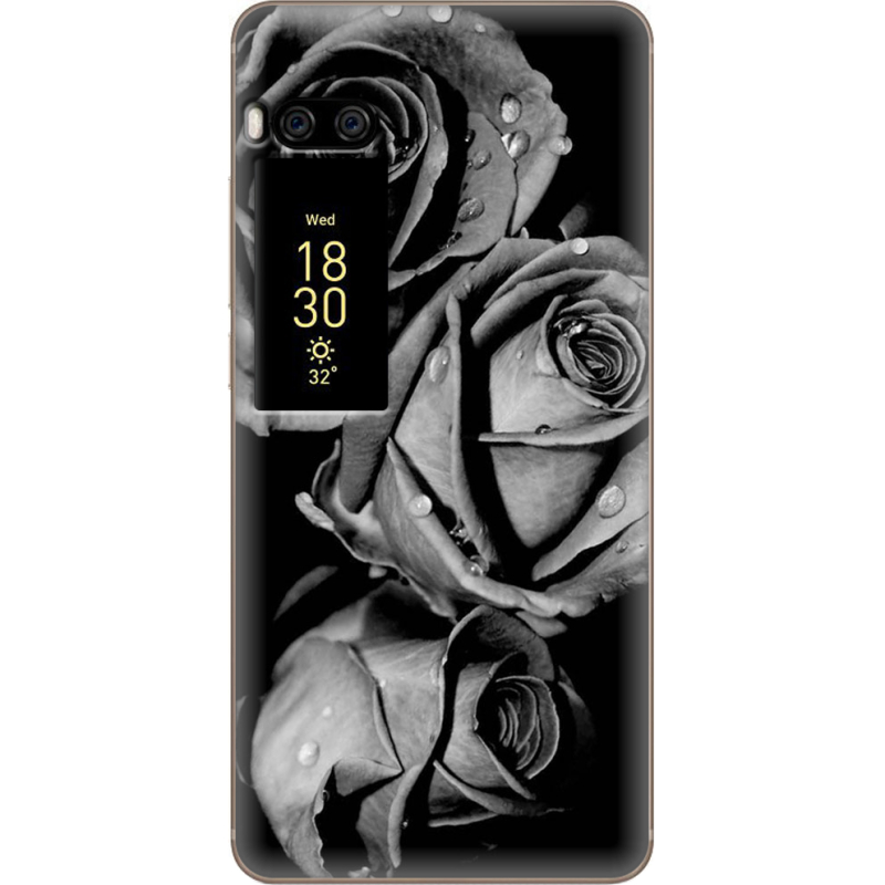 Чехол Uprint Meizu Pro 7 Plus Black and White Roses