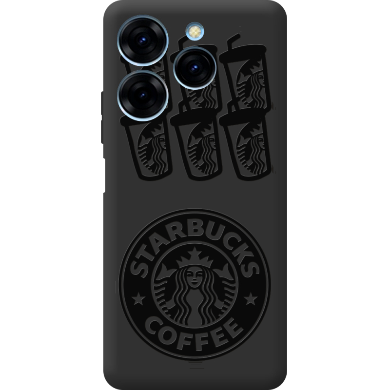 Черный чехол BoxFace Tecno Spark 20 Pro Black Coffee
