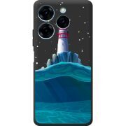 Черный чехол BoxFace Tecno Spark 20 Pro Lighthouse