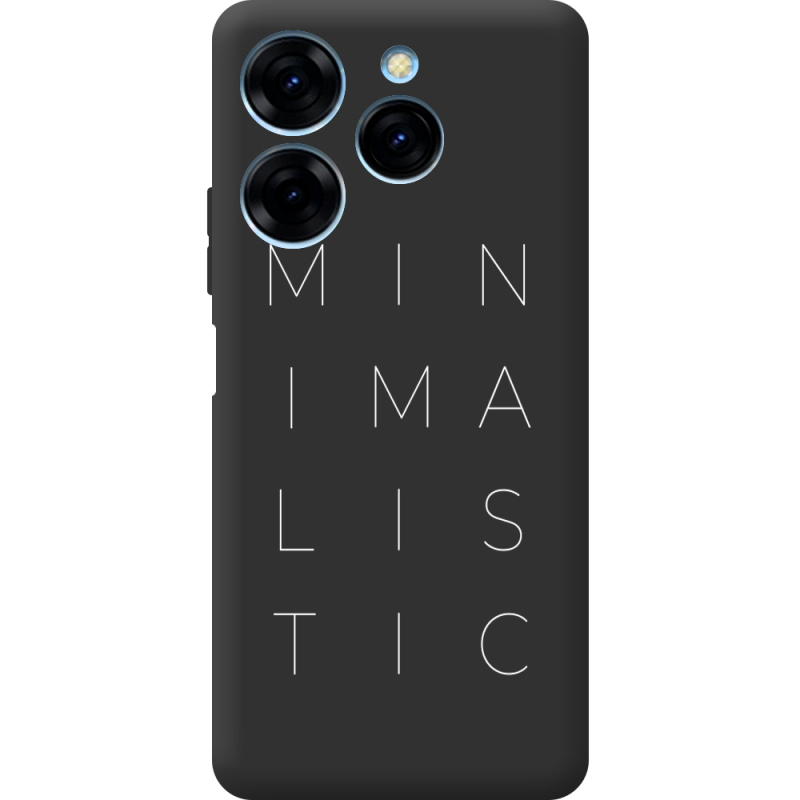 Черный чехол BoxFace Tecno Spark 20 Pro Minimalistic