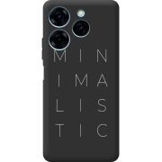 Черный чехол BoxFace Tecno Spark 20 Pro Minimalistic
