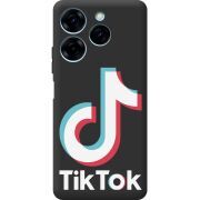 Черный чехол BoxFace Tecno Spark 20 Pro Tik Tok