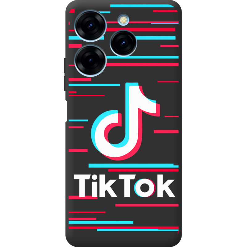 Черный чехол BoxFace Tecno Spark 20 Pro Tik Tok