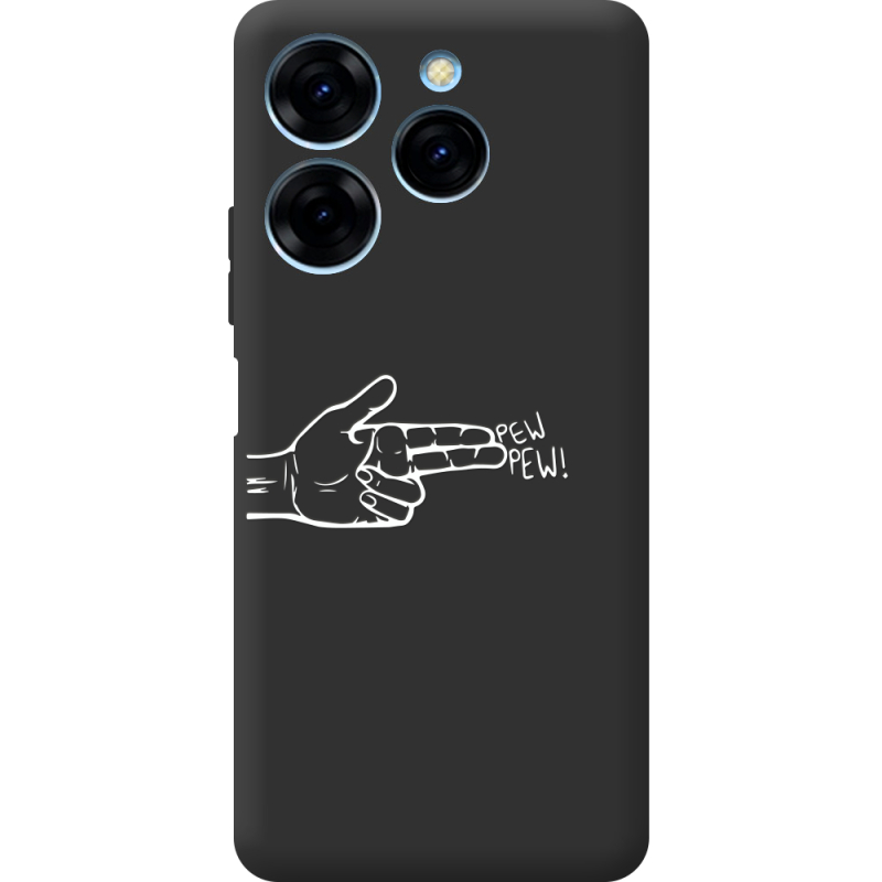 Черный чехол BoxFace Tecno Spark 20 Pro Pew Pew