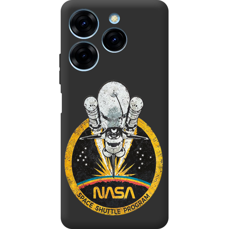 Черный чехол BoxFace Tecno Spark 20 Pro NASA Spaceship