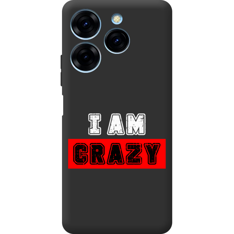 Черный чехол BoxFace Tecno Spark 20 Pro I'm Crazy