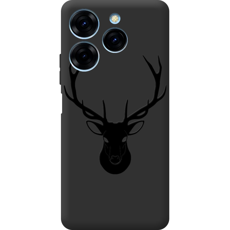 Черный чехол BoxFace Tecno Spark 20 Pro Deer