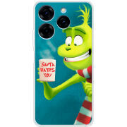 Чехол BoxFace Tecno Spark 20 Pro Santa Hates You