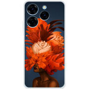 Чехол BoxFace Tecno Spark 20 Pro Exquisite Orange Flowers