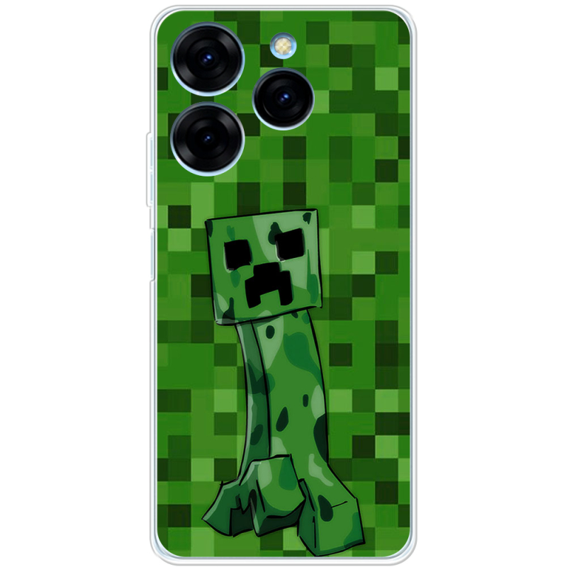 Чехол BoxFace Tecno Spark 20 Pro Minecraft Creeper