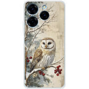 Чехол BoxFace Tecno Spark 20 Pro Christmas Owl