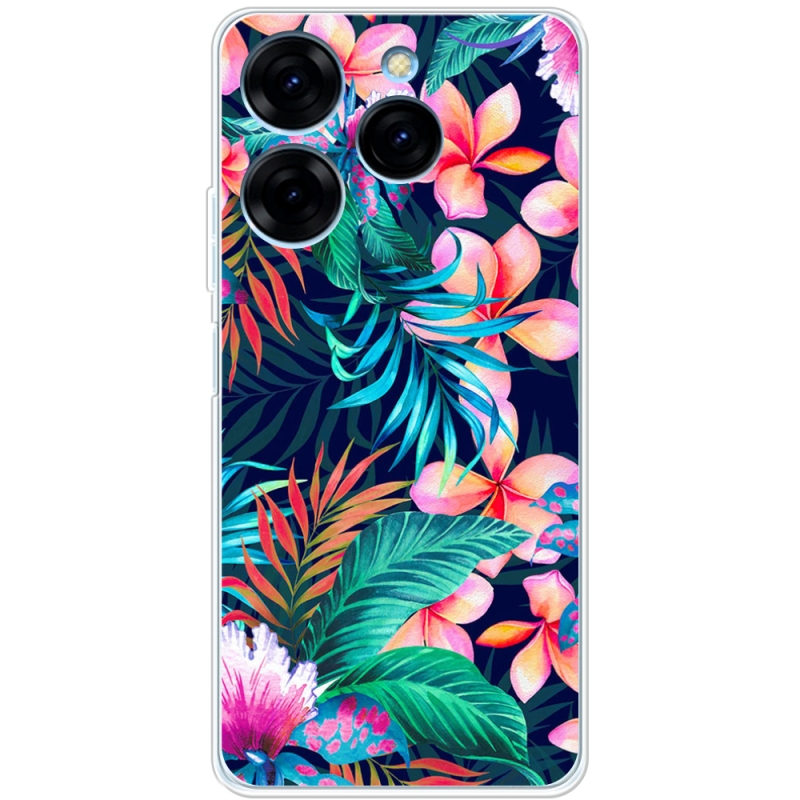 Чехол BoxFace Tecno Spark 20 Pro flowers in the tropics