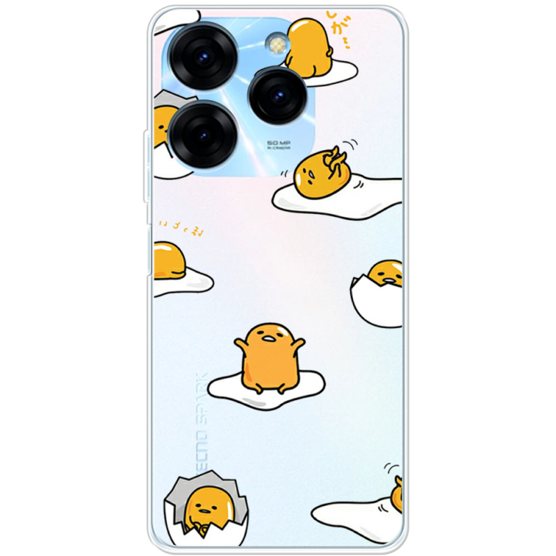 Прозрачный чехол BoxFace Tecno Spark 20 Pro Gudetama