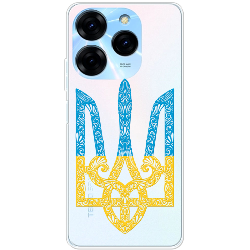 Прозрачный чехол BoxFace Tecno Spark 20 Pro Gold Trident