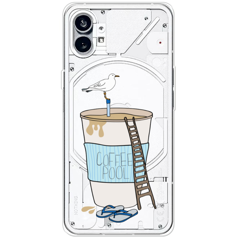 Прозрачный чехол BoxFace Nothing Phone (1) Segull in Cofee Pool