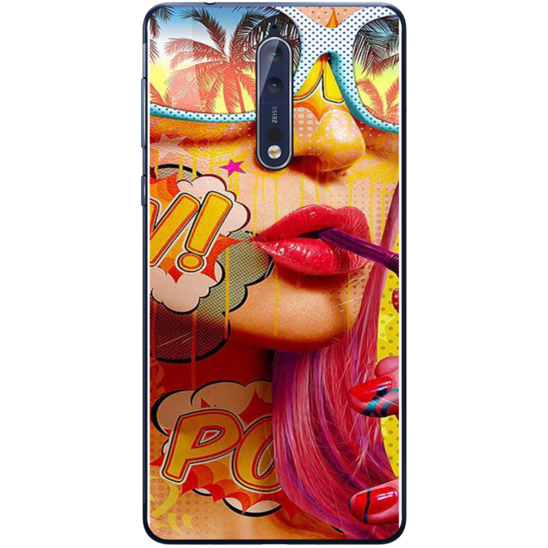 Чехол Uprint Nokia 8 Yellow Girl Pop Art