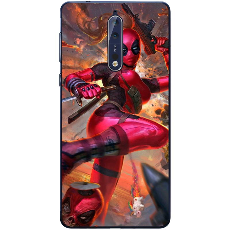 Чехол Uprint Nokia 8 Woman Deadpool