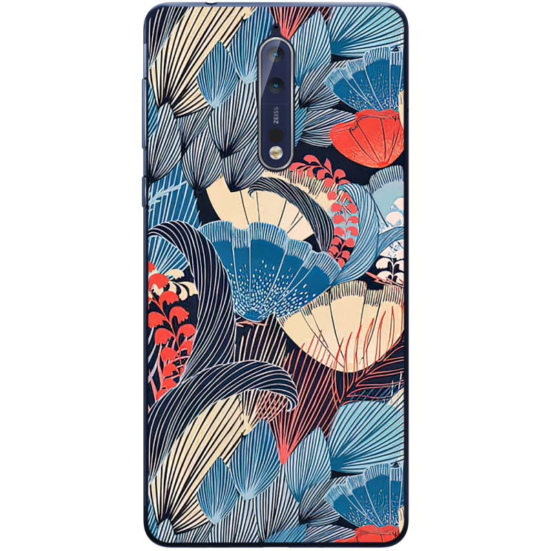 Чехол Uprint Nokia 8 Blue Herb