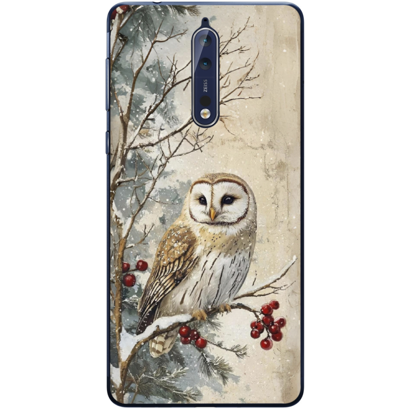Чехол Uprint Nokia 8 Christmas Owl