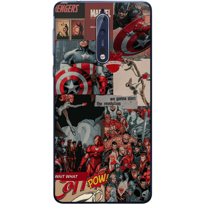 Чехол Uprint Nokia 8 Marvel Avengers