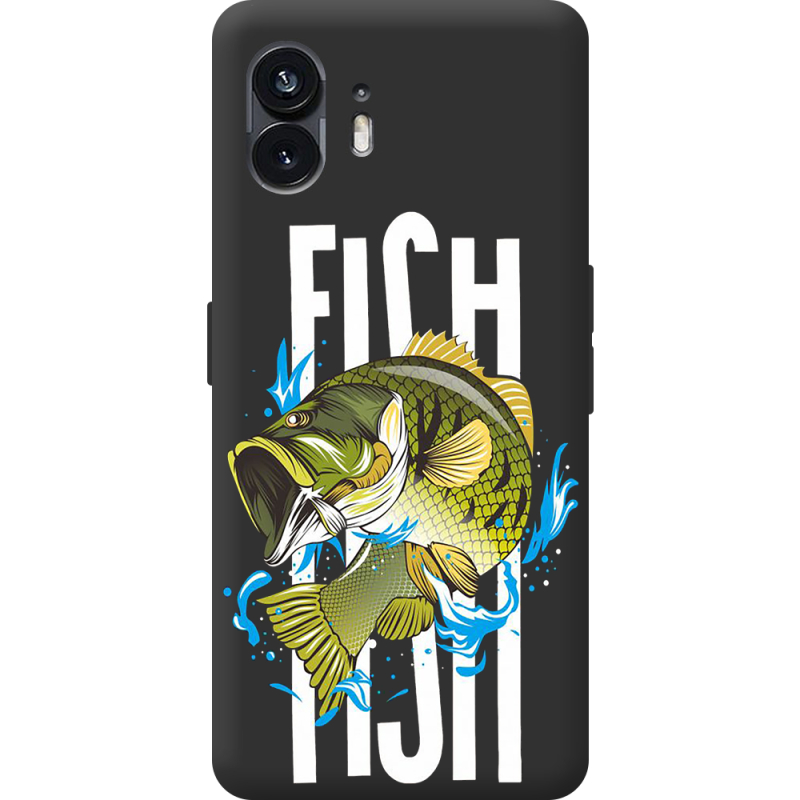 Черный чехол BoxFace Nothing Phone (2) Fish